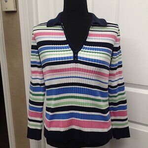 Jones New York Sport Womens Stripped Sweater Size Medium